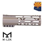 Guntec USA 7-inch FDE M-LOK Free Floating Handguard with Monolithic Rail.