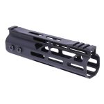 Guntec USA 7-inch black M-LOK aluminum handguard with top rail.
