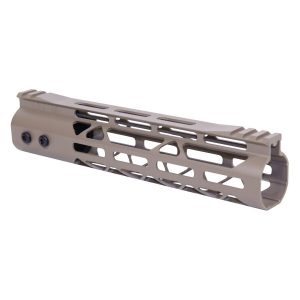 FDE 9-inch M-LOK Handguard with Monolithic Top Rail, Lightweight and Skeletonized.