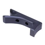 Aluminum angled grip for M-LOK system, anodized black, ergonomic design with ridges.