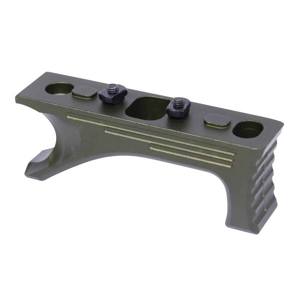 Green anodized aluminum angled grip for M-LOK system, Gen 2.