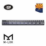Guntec USA 16.5 M-LOK .308 Handguard in OD Green with Top Rail.