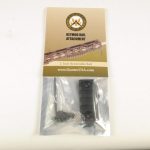 Guntec USA 2-inch KeyMod accessory rail in anodized black packaging.