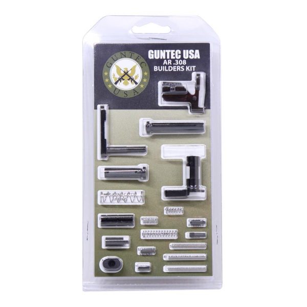 Guntec USA AR-308 rifle parts kit in clear retail packaging.