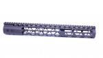 15 Guntec USA AR-15 M-LOK handguard with monolithic top rail, anodized black.