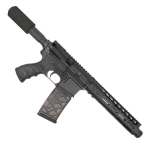 Guntec USA 9-inch M-LOK handguard in anodized black.