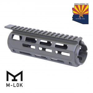 Guntec USA 7 AR-15 M-LOK Handguard in OD Green with Monolithic Top Rail.