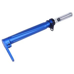 AR-15 Airlite Series Minimalist Stock in Anodized Blue.