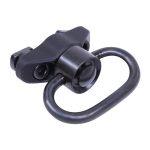Black Gen 2 M-LOK Adapter with QD Swivel for Tactical Firearms.