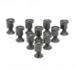 Elegant pewter cabinet knobs with hourglass shape, matte finish; perfect for versatile decor.