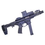 Guntec USA AR-15 Tap Grip - Tactical Assault Polymer Grip on modern submachine gun.