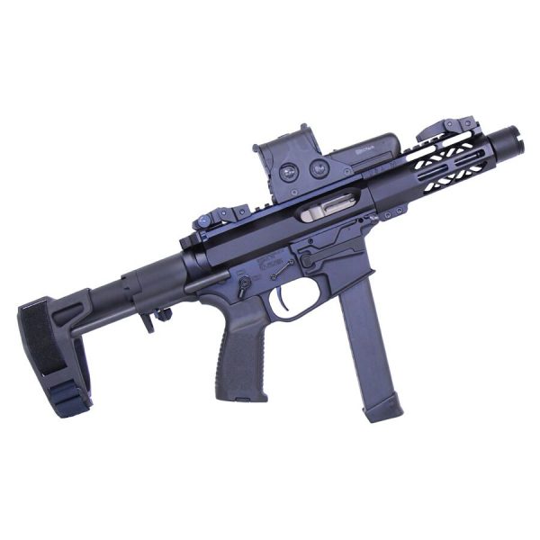 Guntec USA AR-15 Tap Grip - Tactical Assault Polymer Grip on modern submachine gun.