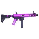 Purple AR 9mm pistol with Air-LOK furniture and matching brace.