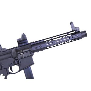 Guntec USA 9 Mod Lite M-LOK Handguard with Top Rail in Anodized Black.