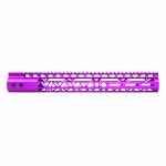 Purple Guntec USA 15 M-LOK AR-15 Handguard with Top Rail.