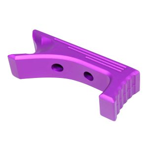 Purple anodized aluminum angled grip for M-LOK system, Gen 2, with precision design features.