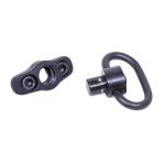 Gen 2 anodized black QD sling swivel and adapter for M-LOK system.