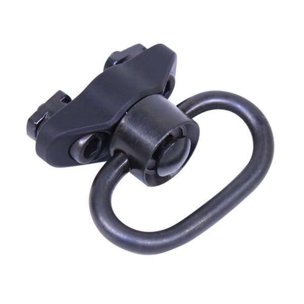 Gen 2 QD sling swivel with M-LOK adapter in anodized black finish.
