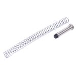 Stainless steel recoil spring and guide rod for semi-automatic pistols, precision-engineered.