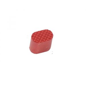 Vibrant red textured rubber pad for grip enhancement and protection against slippage.