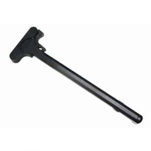Classic, durable AR-15 charging handle with a matte black finish and ergonomic T-shaped latch.