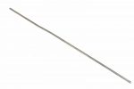 Stainless steel AR-15 gas tube, rifle length, diagonally set on white background.