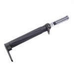 Classic matte black safety razor handle with chrome accents for durable, eco-friendly shaving.