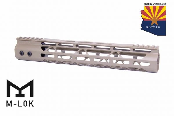 Guntec USA 12 FDE M-LOK Free Floating Handguard with Monolithic Top Rail.