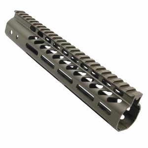 10 Guntec USA lightweight M-LOK handguard with top rail in OD Green.
