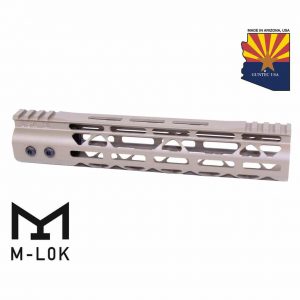 Guntec USA 10-inch M-LOK Free Floating Handguard in Flat Dark Earth.