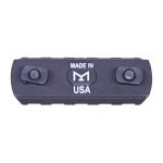 Black 2.25-inch Guntec M-LOK rail, made in USA, for tactical weapon mounting.