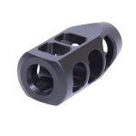 Guntec USA TANK9 450 Bushmaster steel muzzle brake with multi-port design.