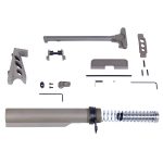 AR-15 rifle assembly kit components in flat dark earth color.
