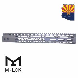 Guntec USA 15 M-LOK Handguard, OD Green with Monolithic Top Rail.