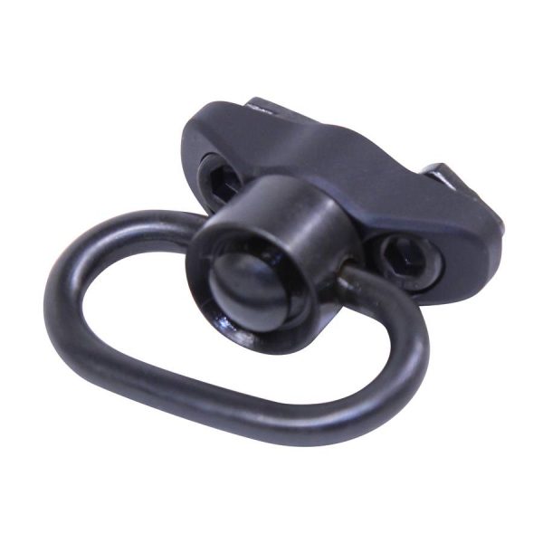 Gen 2 QD Swivel and M-LOK Adapter in Anodized Black for Tactical Firearms.