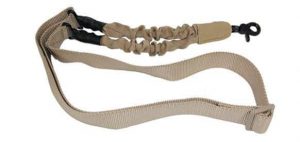 Desert Tan Tactical One Point Bungee Sling with Quick Detach Snap Hook.