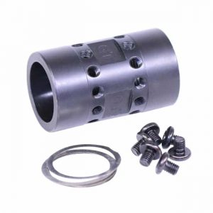 AR-15 Ultralight Handguard Barrel Nut, steel cylindrical component with threaded holes and gasket.