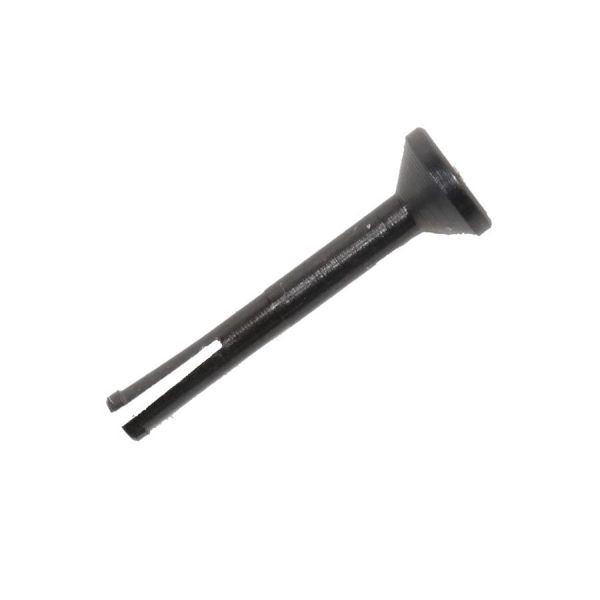 Precision automotive valve removal tool with dark metallic body for engine maintenance.