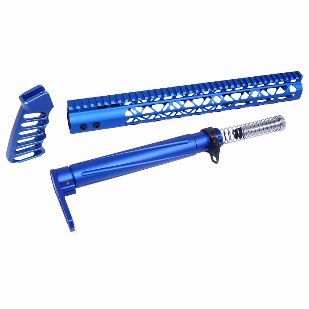 AR-15 AIR Lite Series Complete Furniture Set (Anodized Blue)