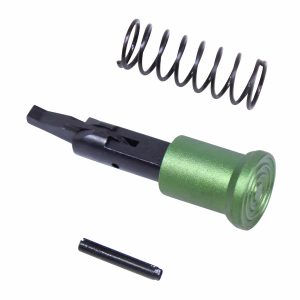 Guntec USA AR-15 Forward Assist Assembly in Anodized Green with Spring and Pin.