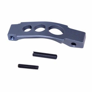 AR-15 Enhanced Trigger Guard in Anodized Grey with precision design and screws included.