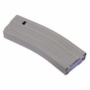 Guntec USA 30-round AR 5.56 aluminum magazine with anti-tilt follower, flat dark earth.