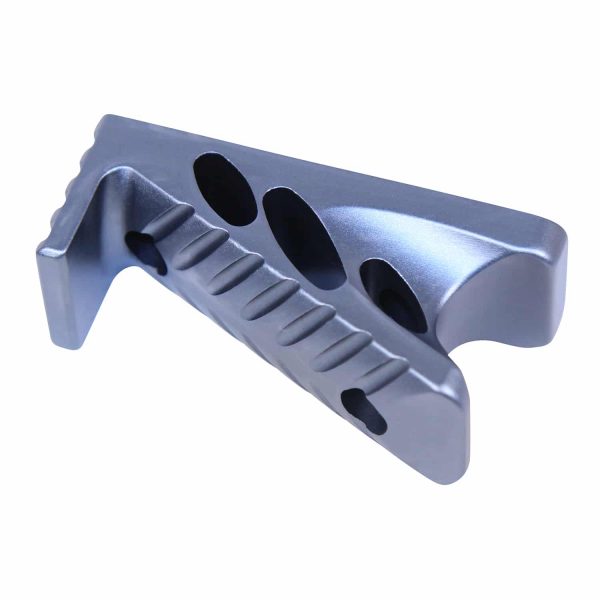 Guntec USA Anodized Grey Micro Angle Grip with Ergonomic Design.