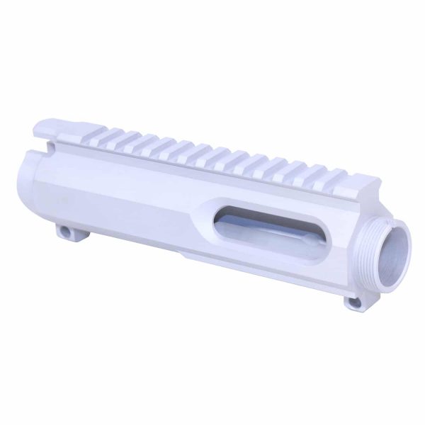 Unfinished AR-15 9mm billet upper receiver with Picatinny rail and ejection port.