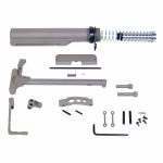 AR-15 Essentials Kit parts laid out on white background.