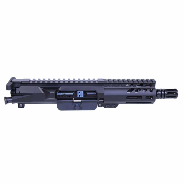 AR-15 upper receiver with short barrel and M-LOK handguard for tactical use.