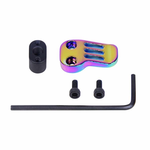 AR-15 / AR .308 Extended Mag Catch Paddle Release (Rainbow PVD Coated)