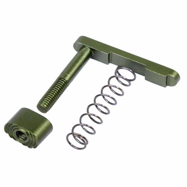 AR-15 Mag Catch Assembly With Extended Mag Button (Anodized Green)