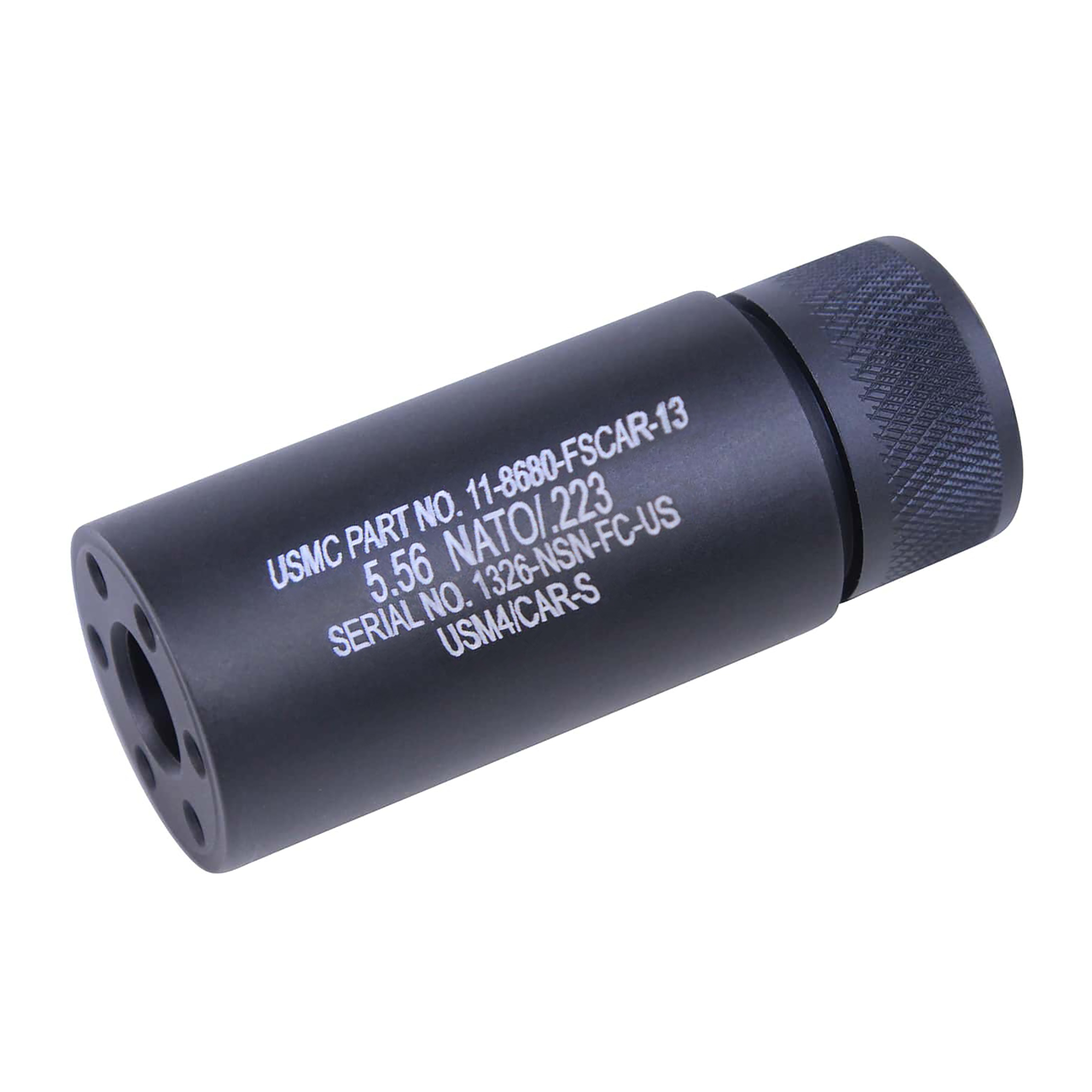 ar-15-556-3.0-fake-suppressor-matte-black AR-15 3.0'' Fake Suppressor (Anodized Black) (Laser Engraved) - Image 1