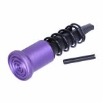 AR-15 purple anodized forward assist assembly with spring and pin.